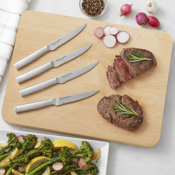KitchenAid Gourmet, 4Piece Steak Knife Set, Stainless Steel Wayfair